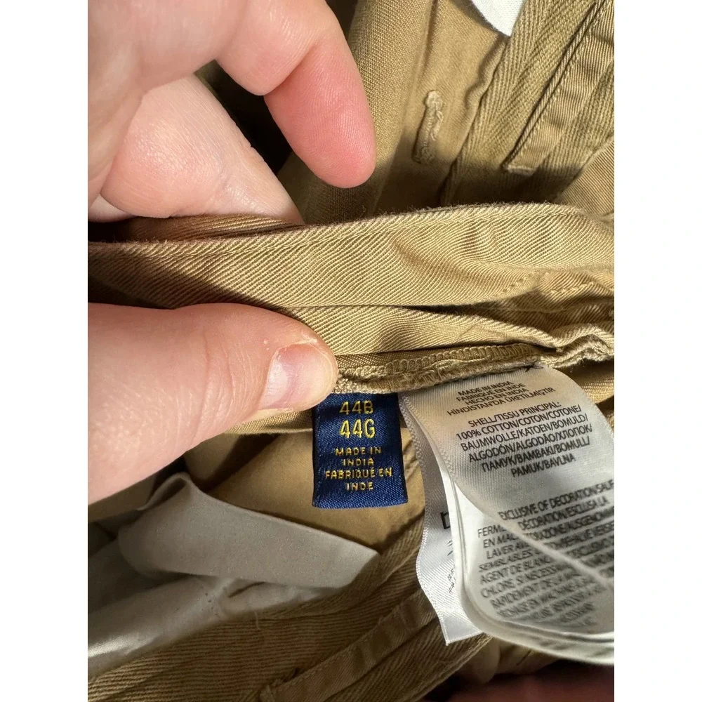 Polo Ralph Lauren Cargo Chino Baggy Shorts Men Size 44 44B Khaki Relaxed Fit Tan